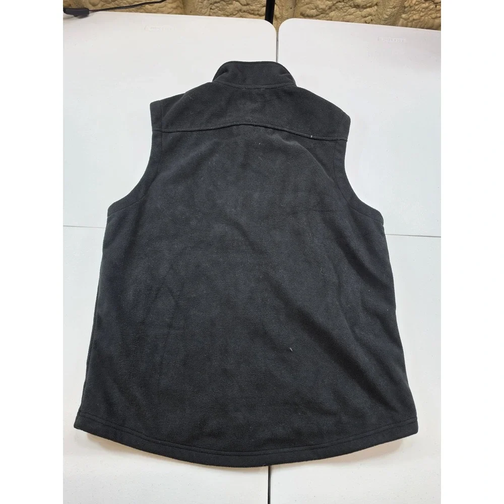 New Duluth Trading Men's L-Tall Shoremans Fleece Black Zip Lined Vest